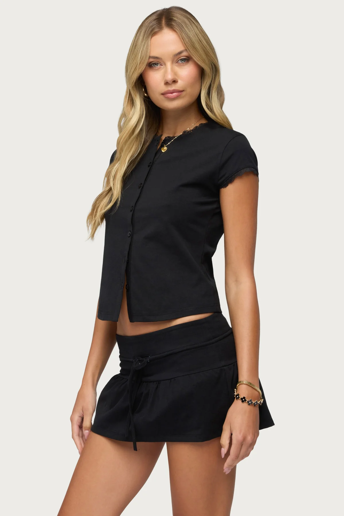 Yelena Lacey Button Up Top - Image 3