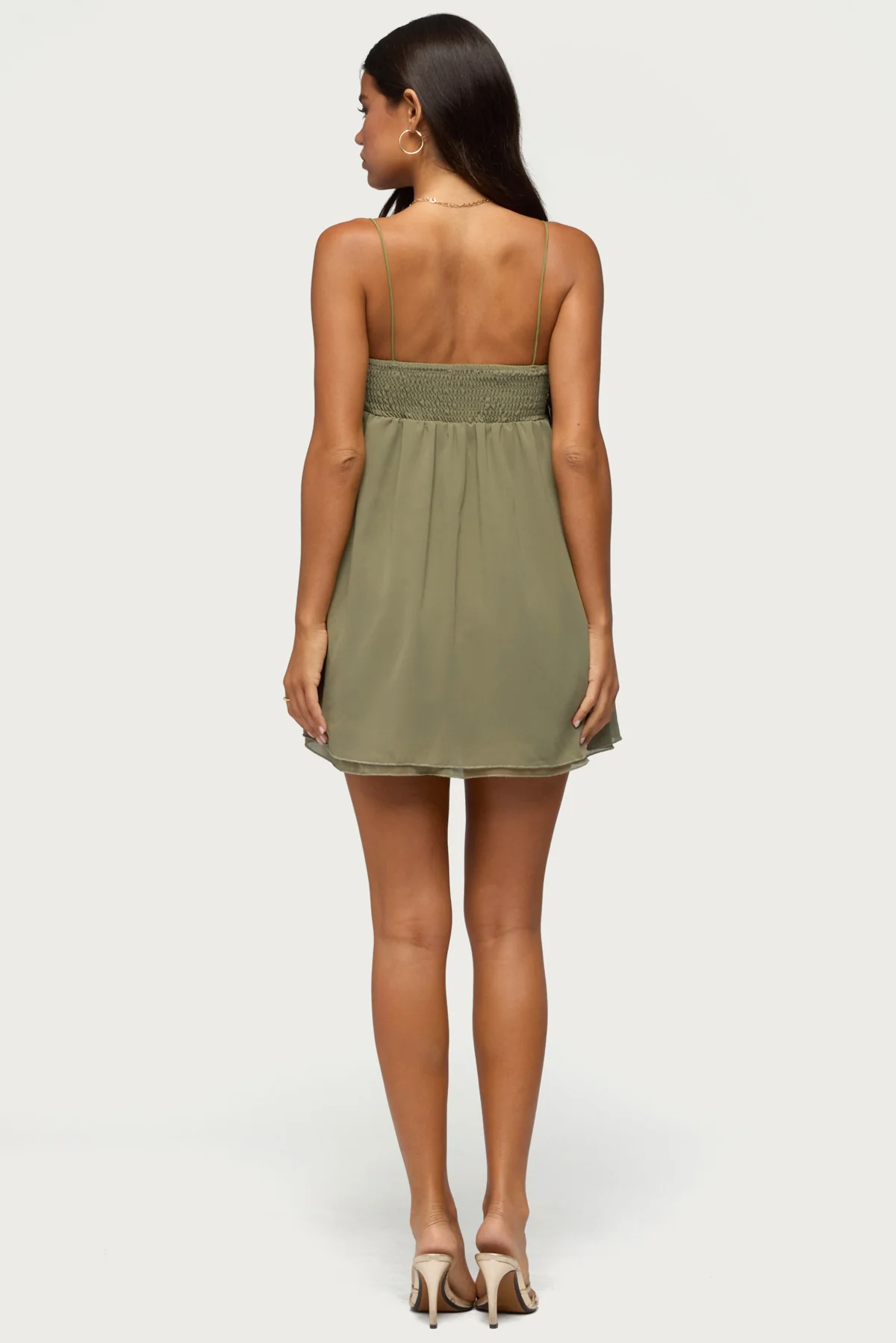 Ariellah Chiffon Babydoll Mini Dress - Image 4