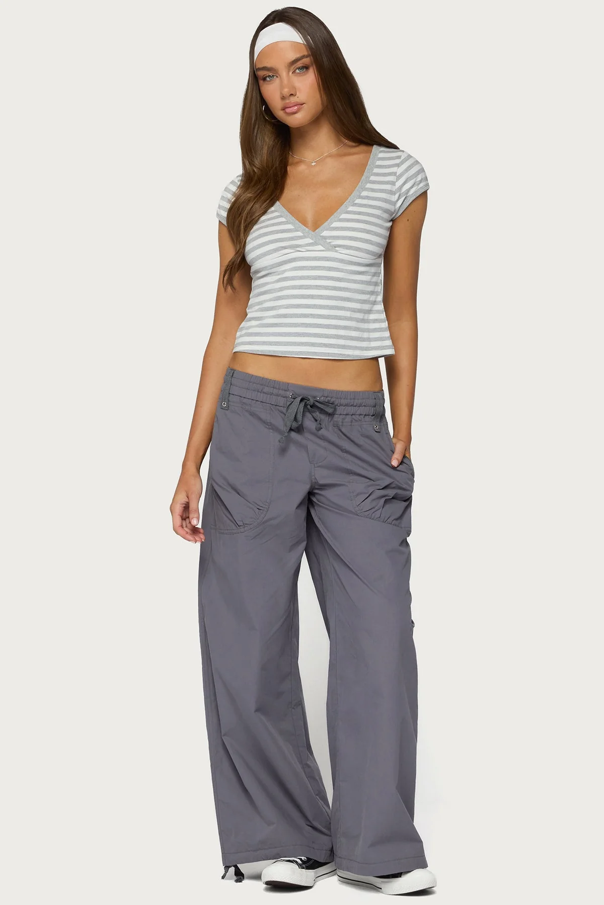 Laia Striped V Neck T Shirt - Image 5