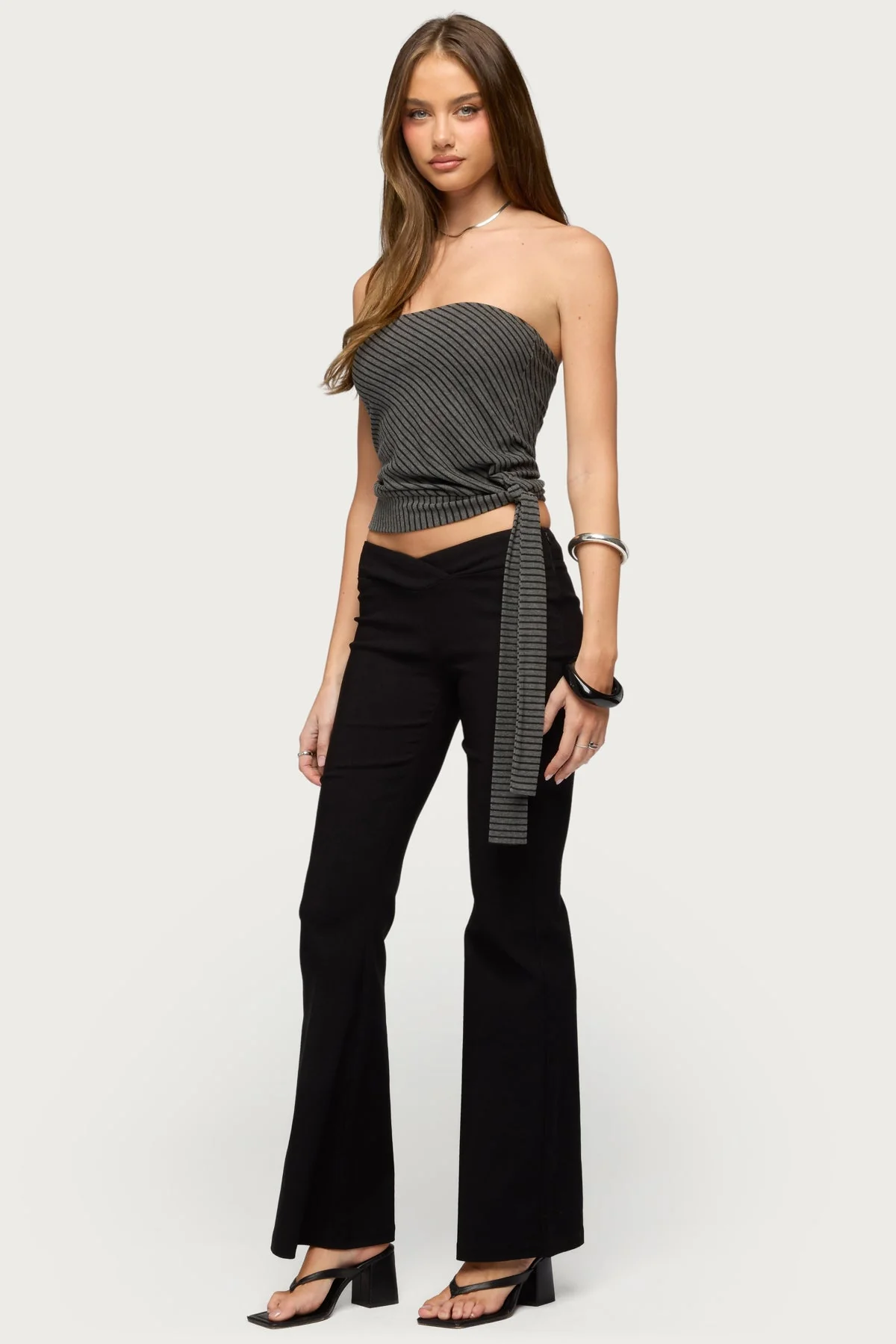 Margotte Striped Strapless Top - Image 4