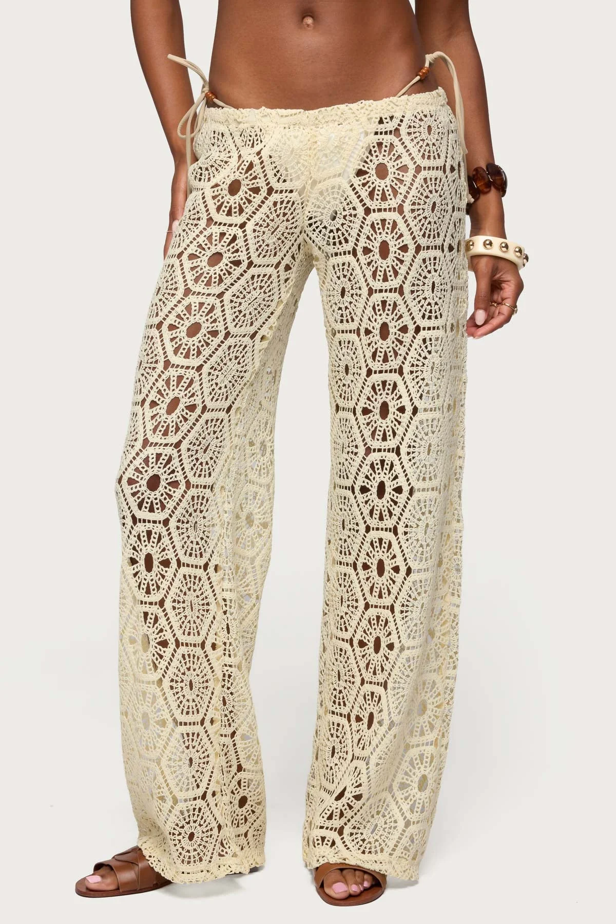 Amrita Baggy Crochet Trousers - Image 3