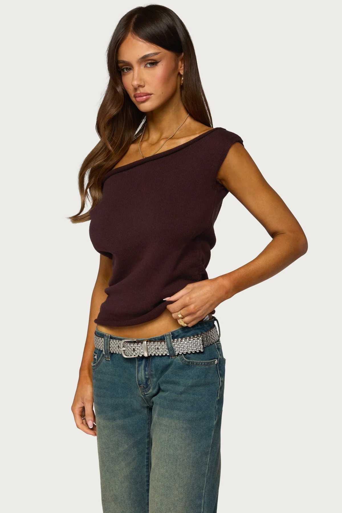 Lauria Off Shoulder Knit Top - Image 3