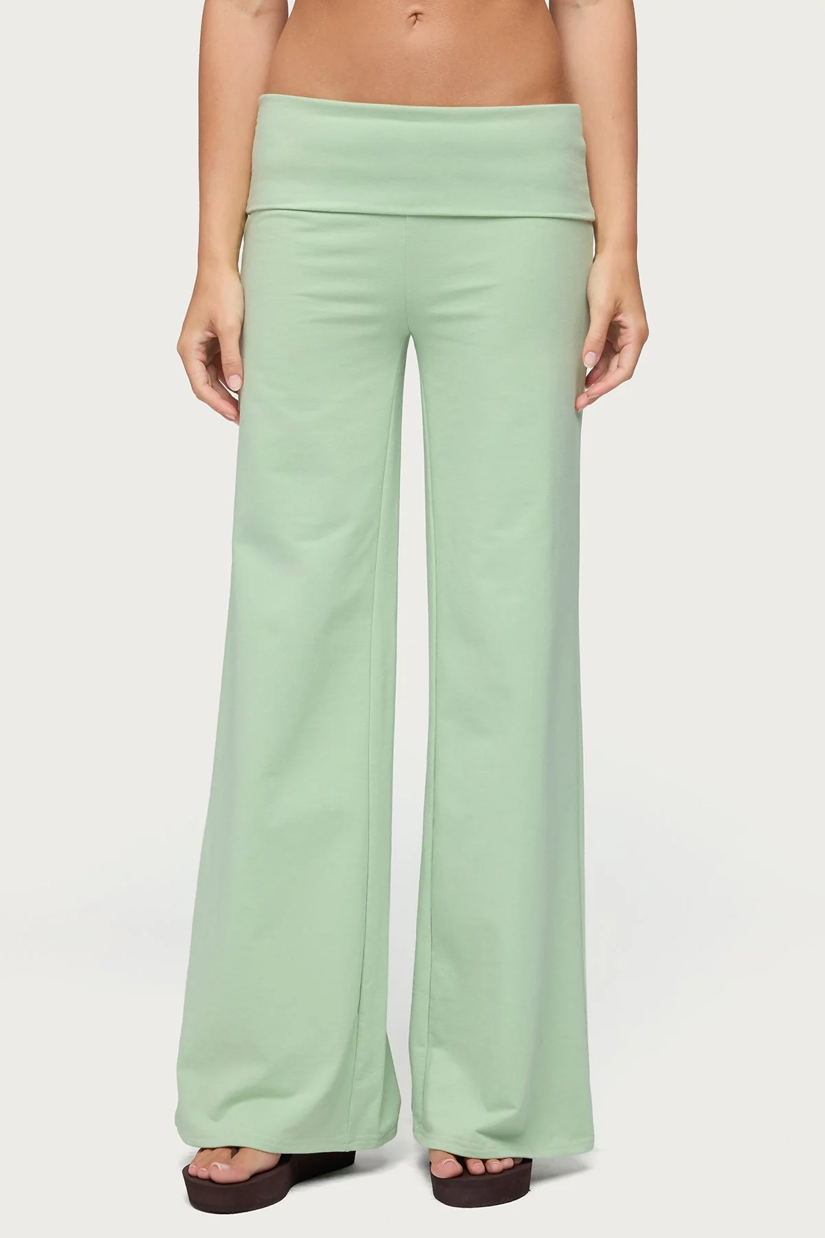Cammy Wide Leg Foldover Trousers - Image 2