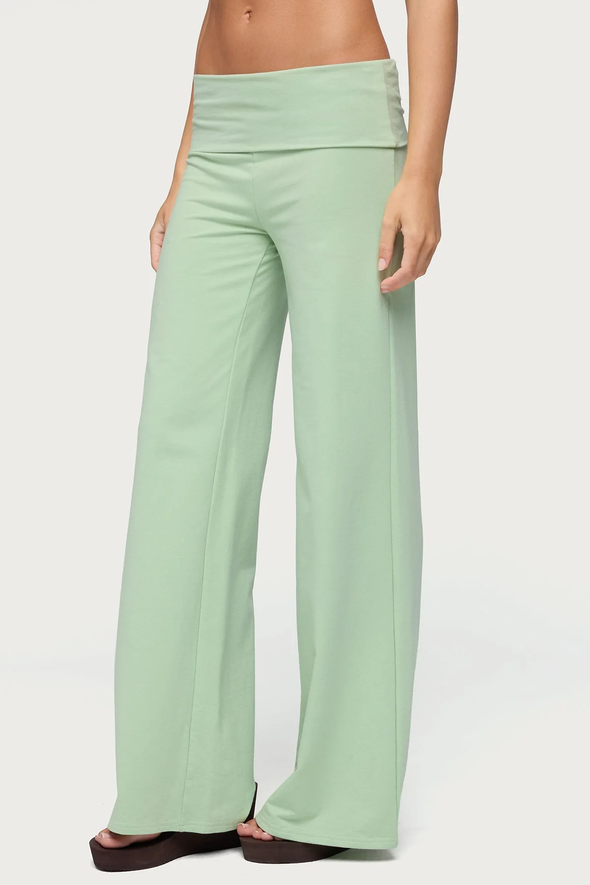Cammy Wide Leg Foldover Trousers - Image 3
