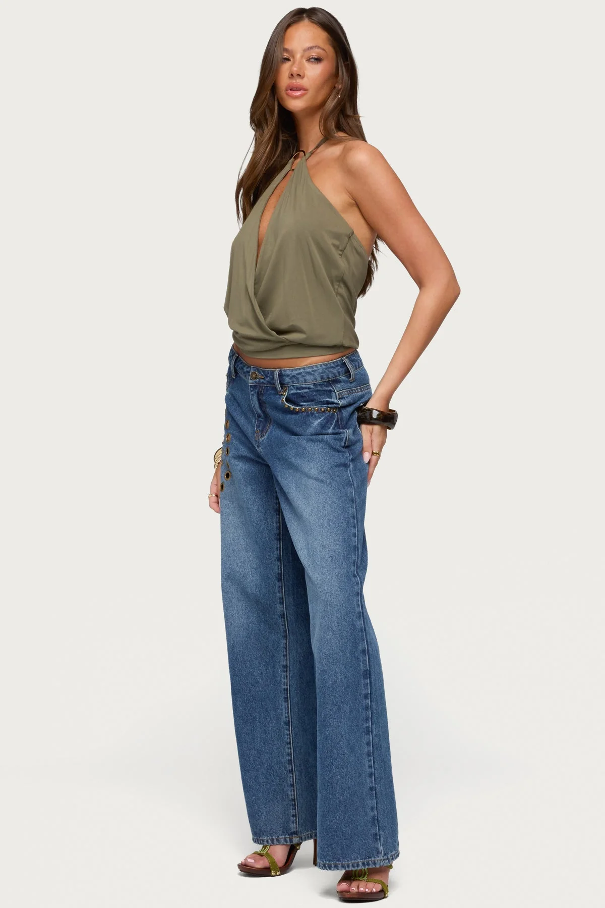 Metta Ring Cutout Halter Top - Image 5