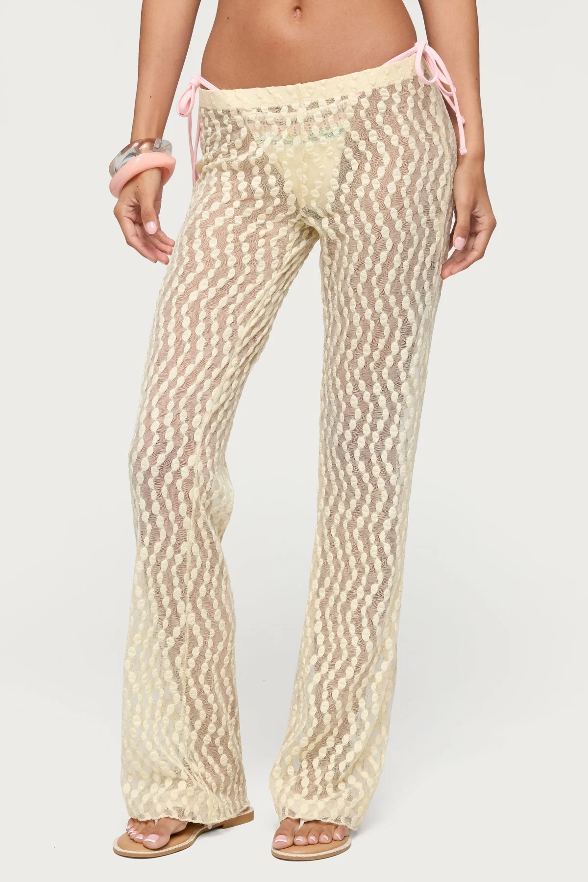 Liliette Sheer Textured Trousers - Image 2