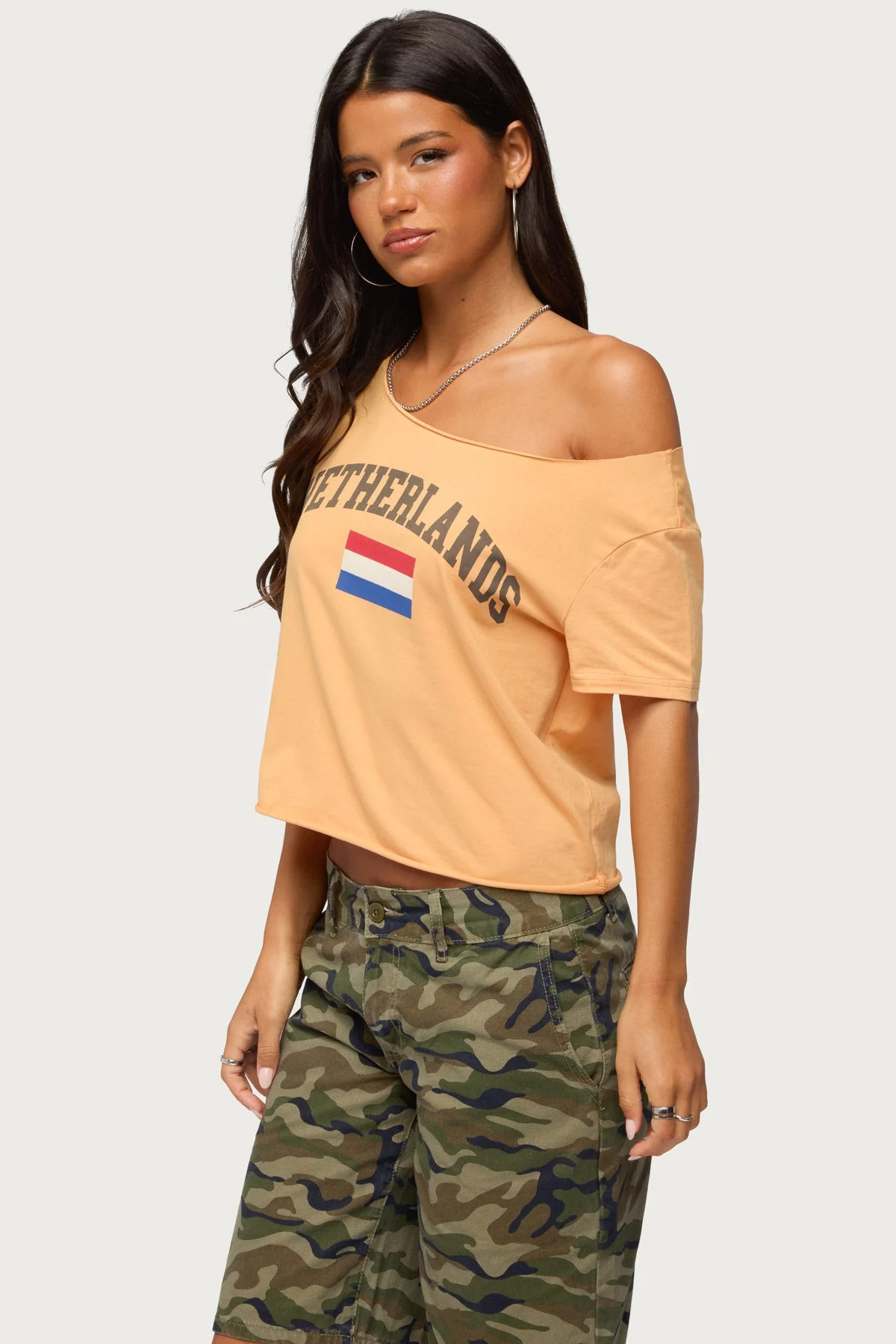 Netherlands Off Shoulder T Shirt - Image 5