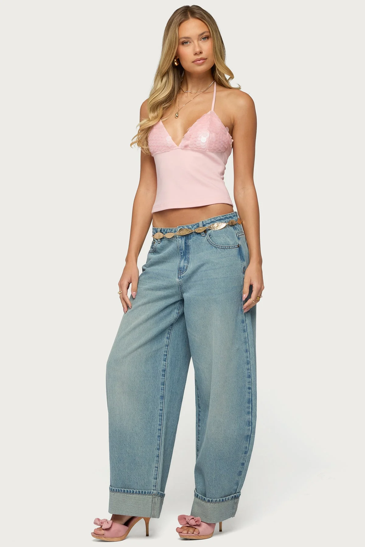 Katelyn Sequin Halter Top - Image 4