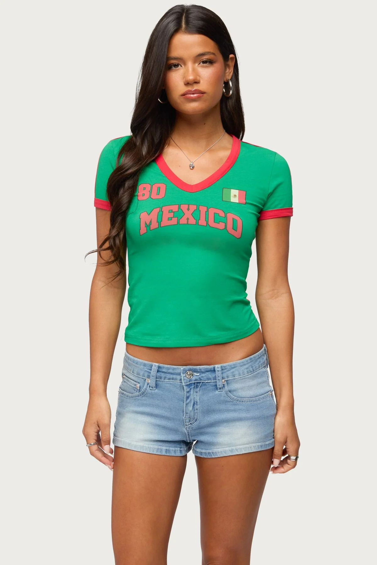 Mexico 08 V Neck T Shirt - Image 2