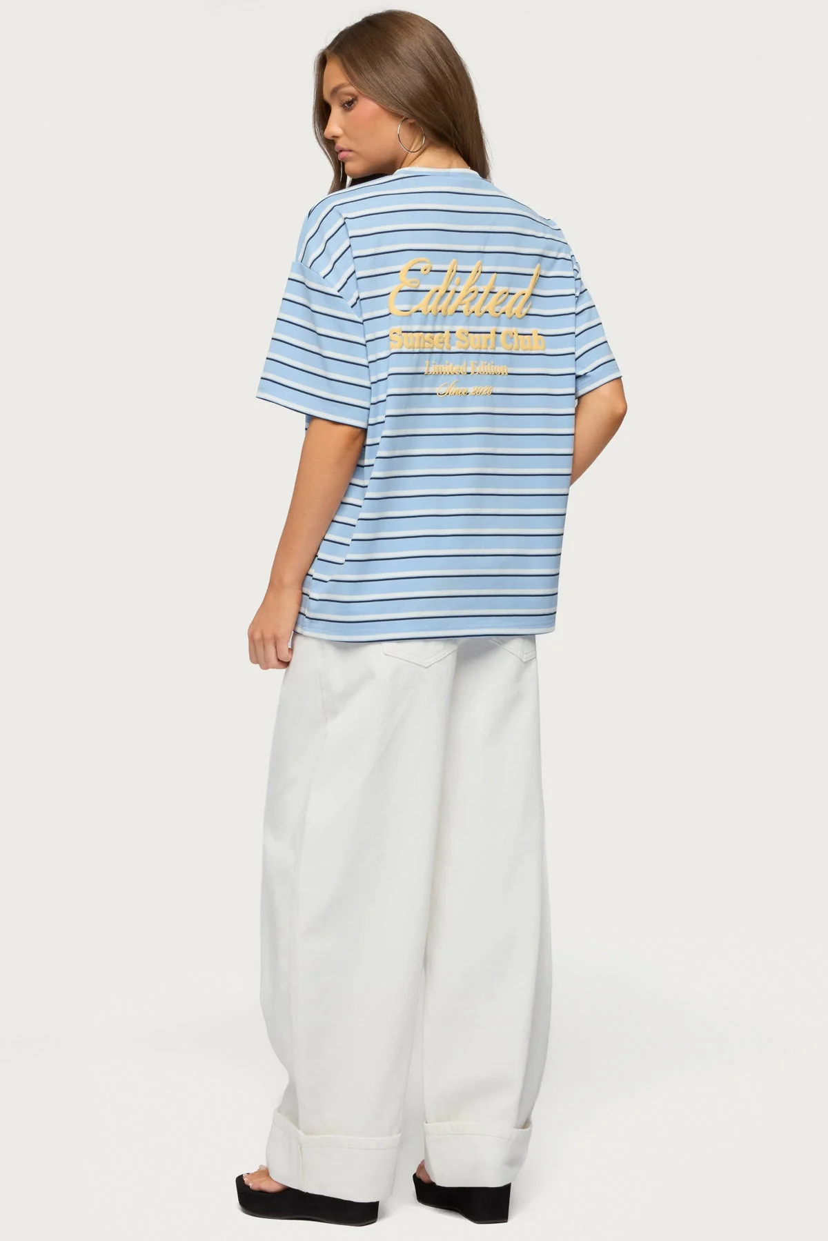 Chill Girl Striped Oversized T Shirt - Image 2