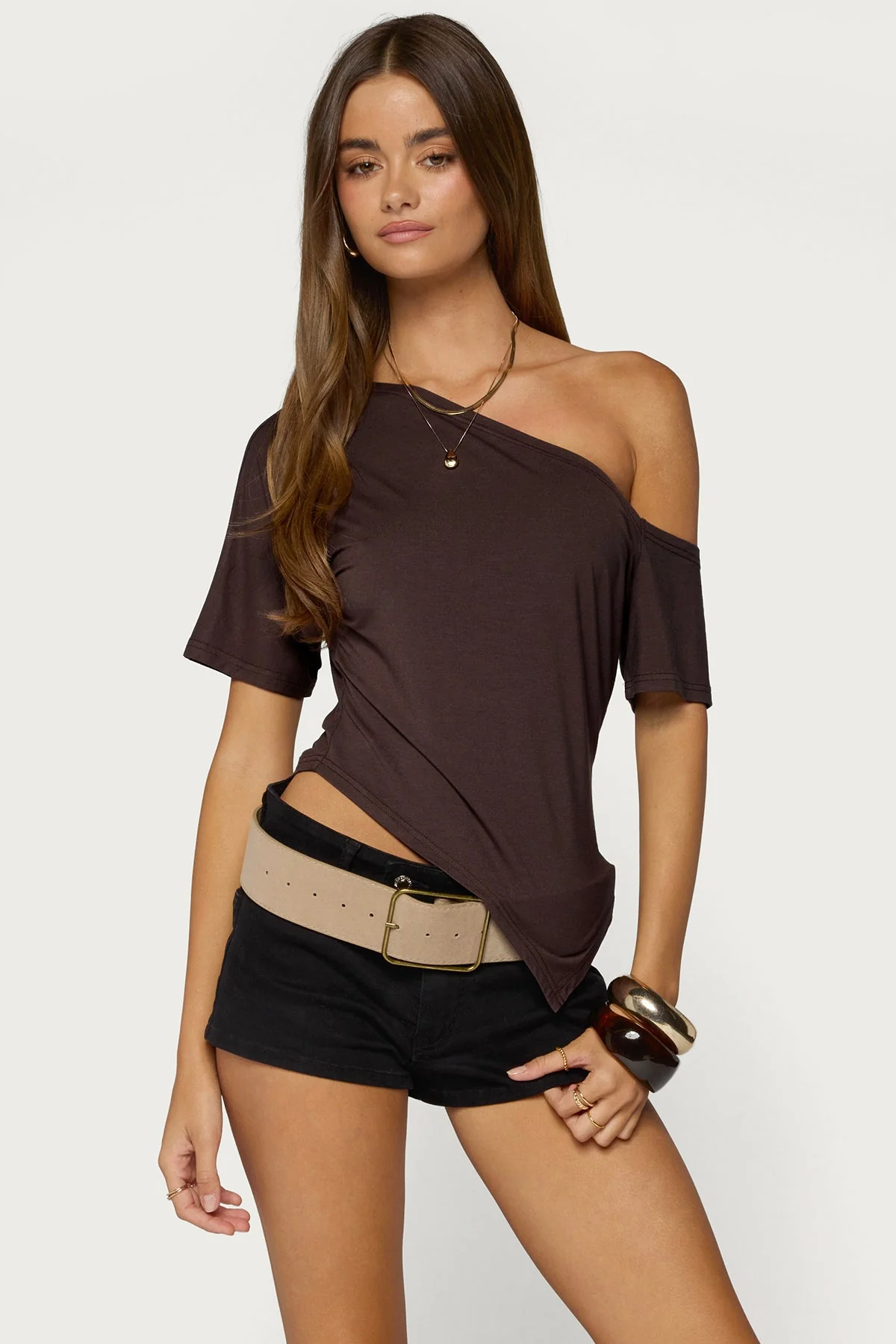 Elori Asymmetric Off Shoulder Top