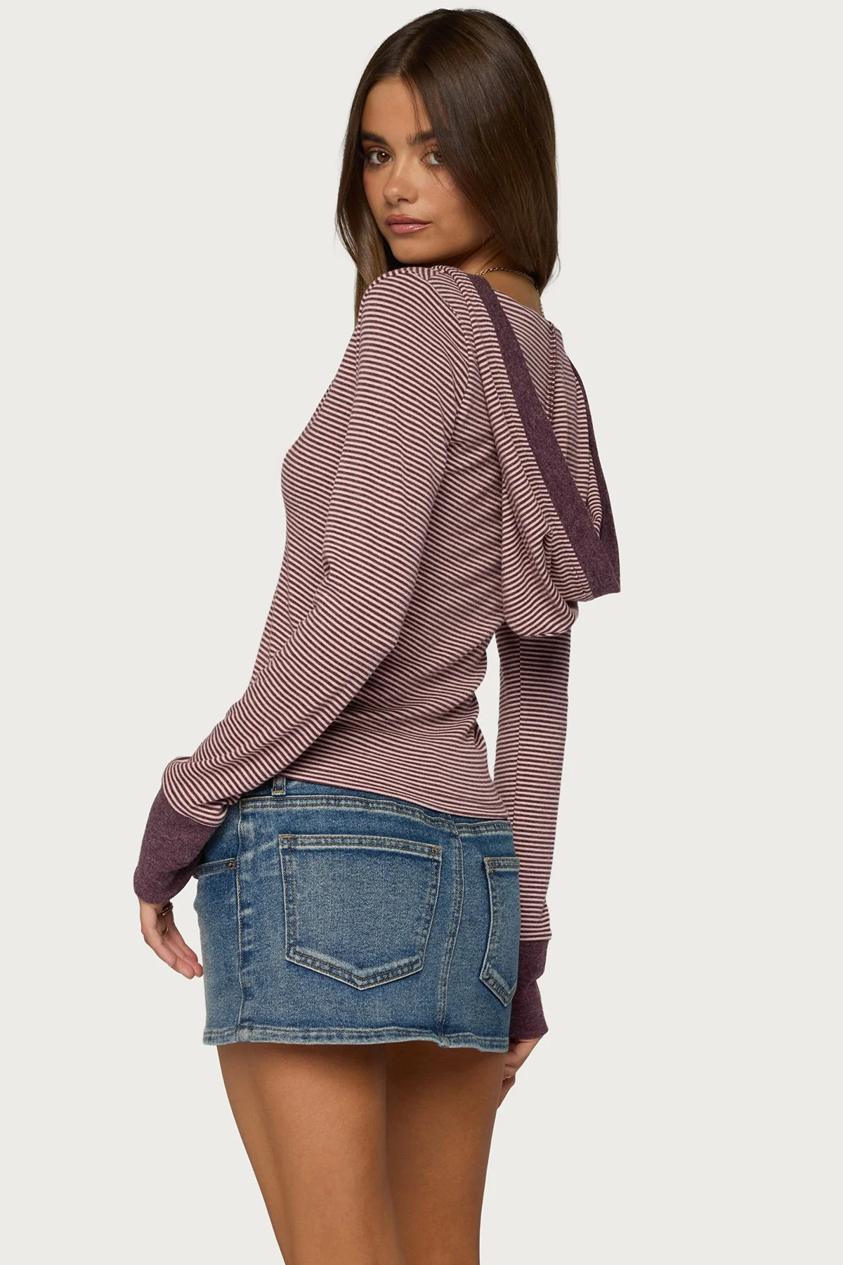 Kadia Striped Hooded Top - Image 4