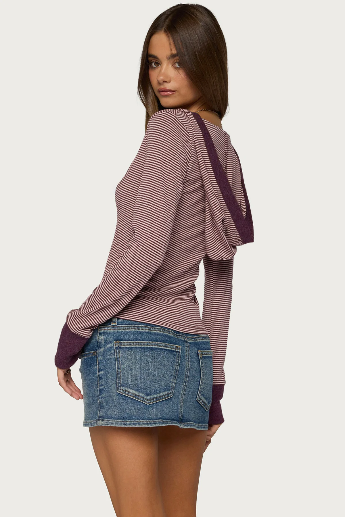 Kadia Striped Hooded Top - Image 5