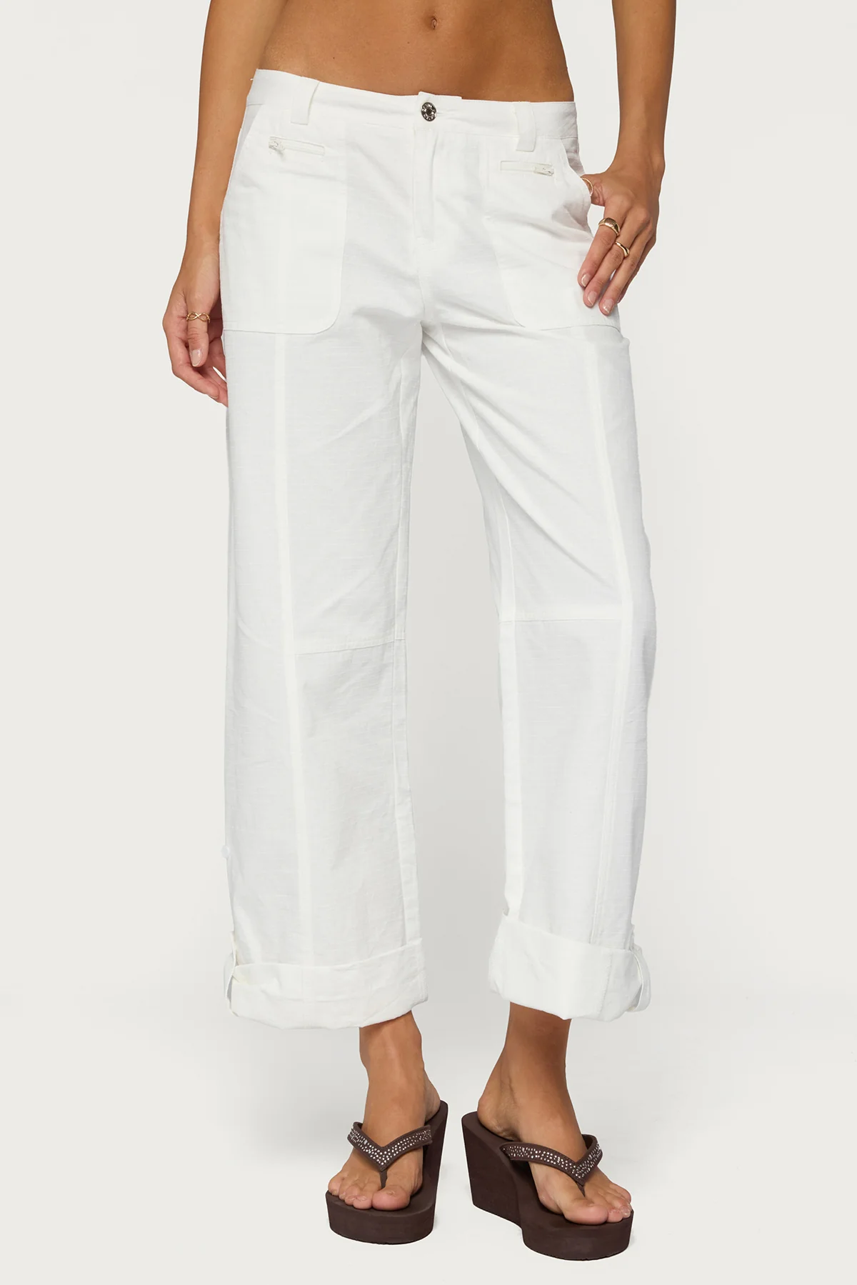Odettia Sheer Cotton Trousers - Image 2