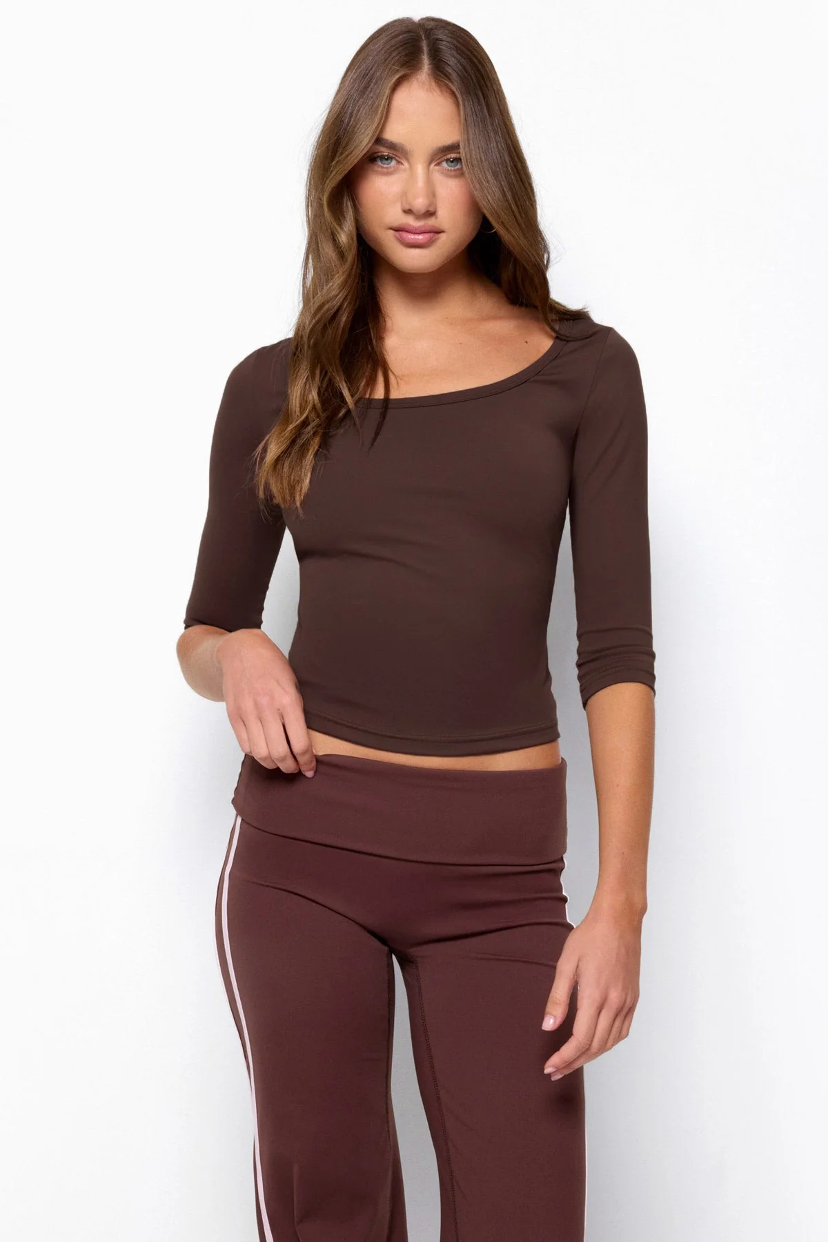 Desi Scoop Neck Quarter Sleeve Top - Image 4