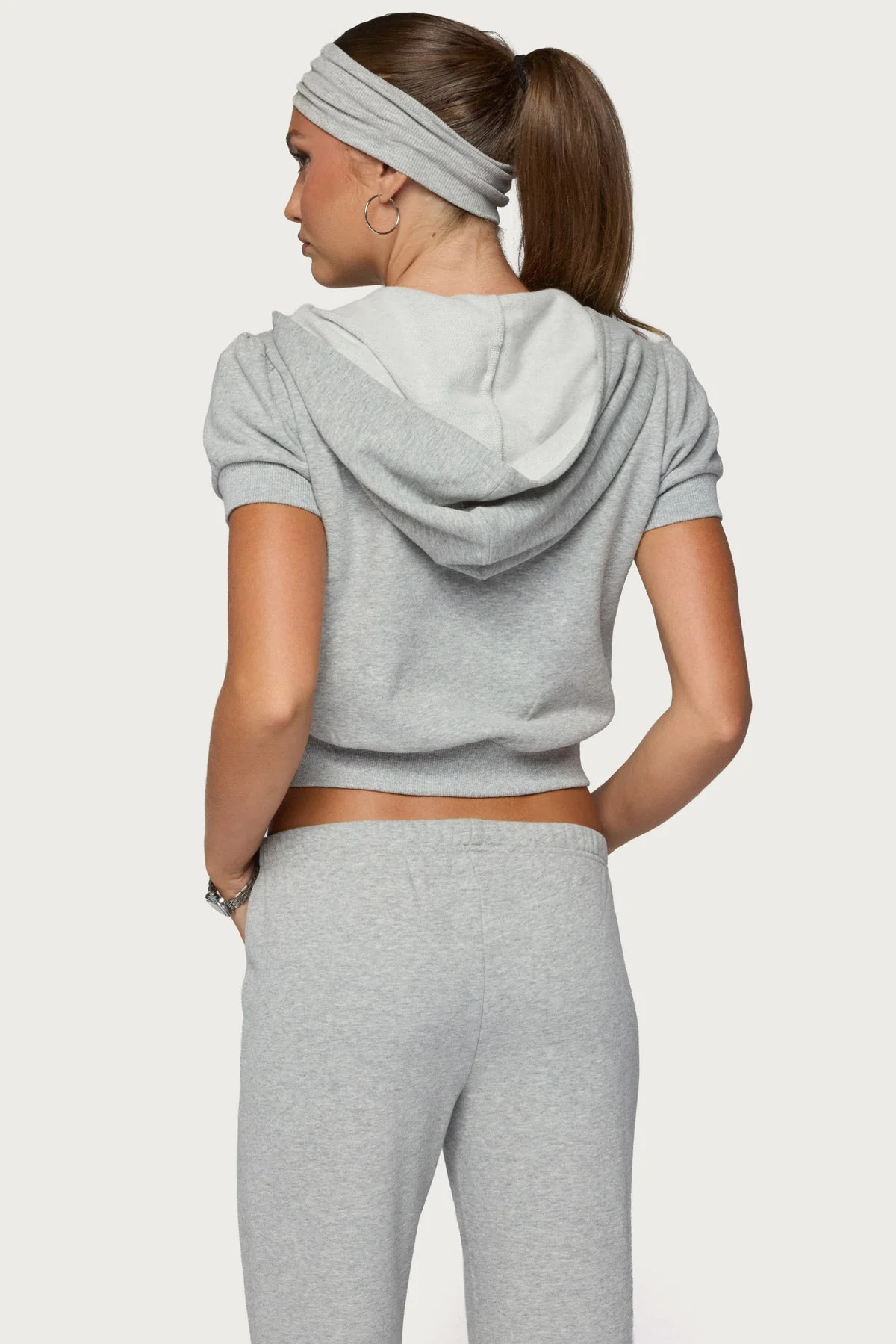 Rachel Short Sleeve Hooded Top - Image 4