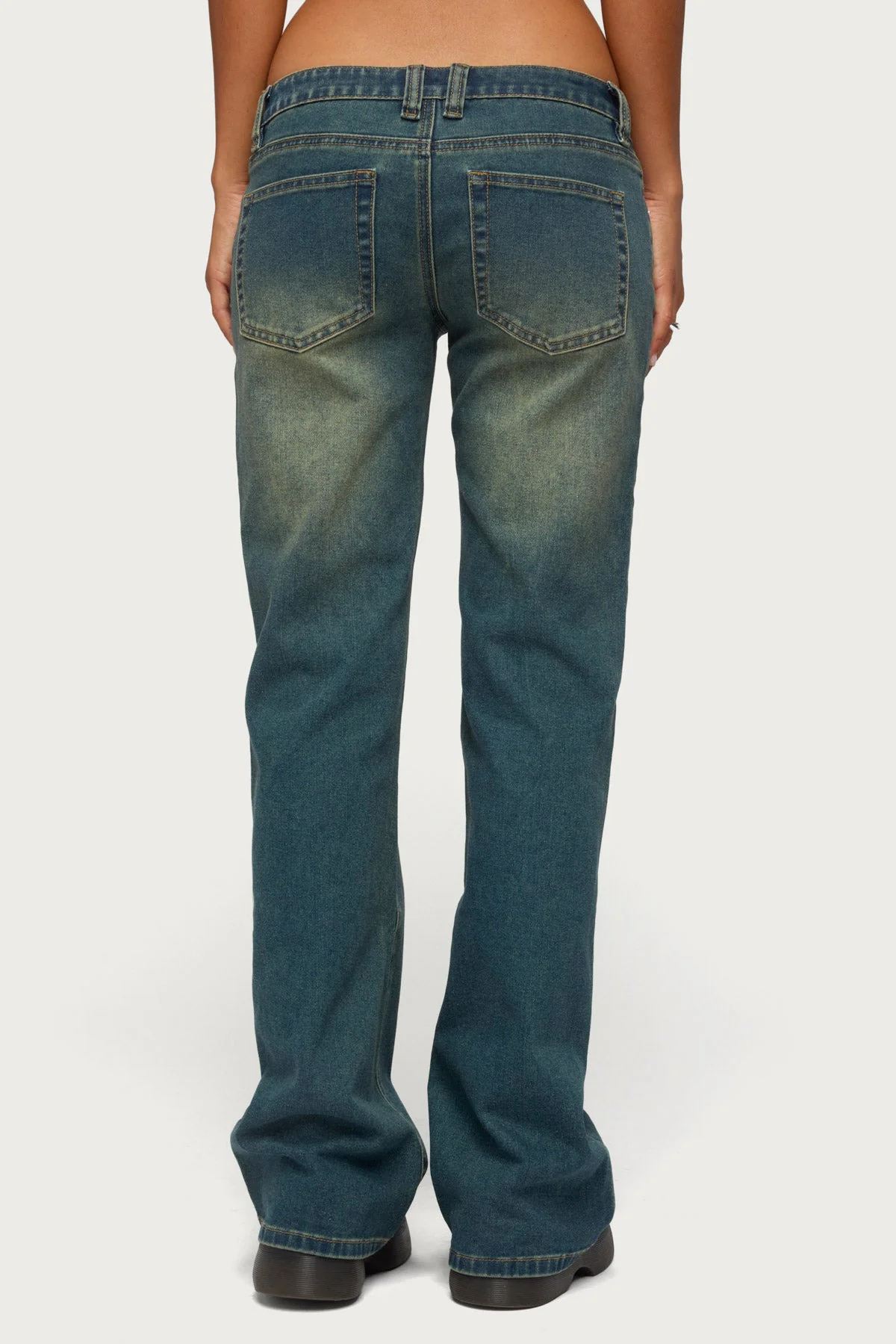 Moonie Low Rise Bootcut Jeans - Image 4